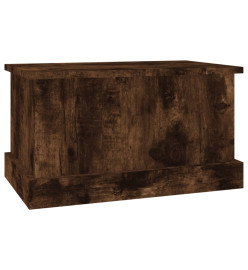 Boîte de rangement chêne fumé 50x30x28 cm bois d'ingénierie