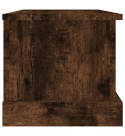 Boîte de rangement chêne fumé 50x30x28 cm bois d'ingénierie