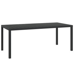 Table de jardin Noir 185 x 90 x 74 cm Aluminium et WPC