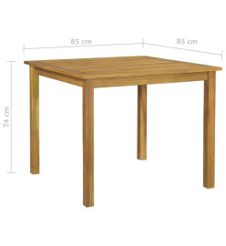 Ensemble de salle à manger de jardin 5 pcs Noir