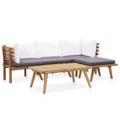 Salon de jardin 5 pcs Bois d'acacia massif