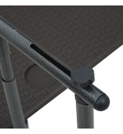 Table de balcon Marron 60x64x83,5 cm Plastique Aspect de rotin