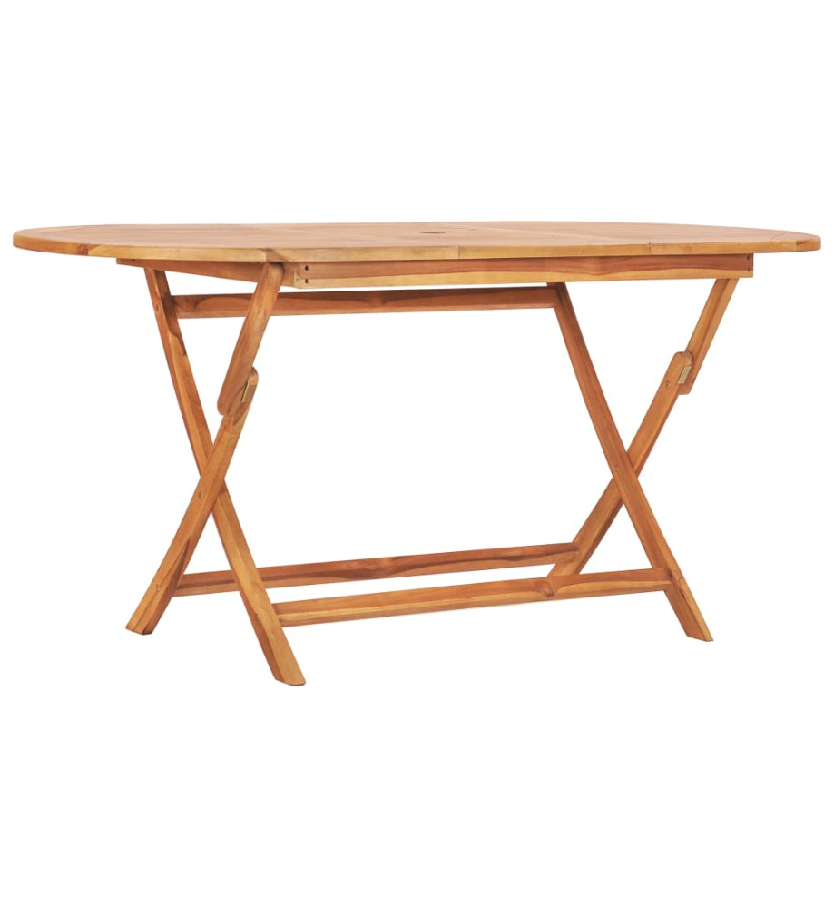 Table pliable de jardin 160x80x75 cm Bois de teck solide Table pliable de jardin 160x80x75 cm Bois de teck solide