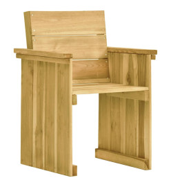Ensemble à manger de jardin 5 pcs avec coussins pin imprégné
