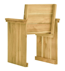 Ensemble à manger de jardin 5 pcs avec coussins pin imprégné