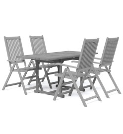 Ensemble de salle à manger de jardin 5 pcs Bois d'acacia solide