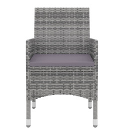 Mobilier à dîner de jardin coussins 5 pcs Résine tressée Verre