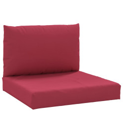 Coussins de palette 2 pcs rouge bordeaux tissu oxford