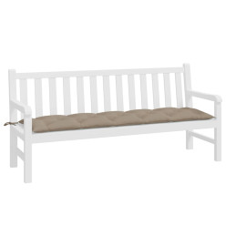 Coussin de banc de jardin taupe 180x50x7 cm tissu oxford