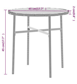 Mobilier à dîner de jardin 3 pcs Résine tressée Noir