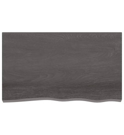 Dessus de bureau gris foncé 100x60x4 cm bois chêne traité