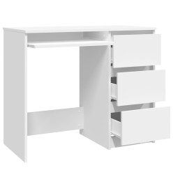 Bureau Blanc 90x45x76 cm Aggloméré