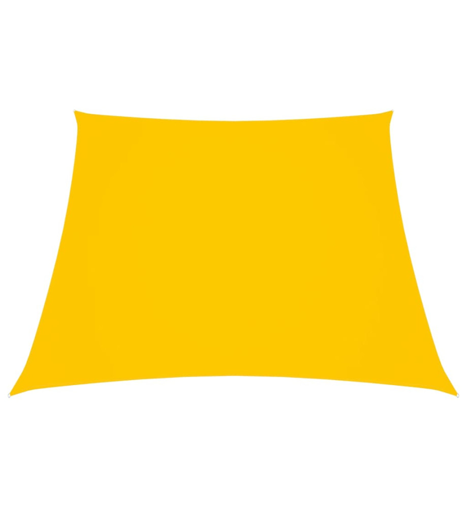 Voile de parasol Tissu Oxford trapèze 3/4x3 m Jaune