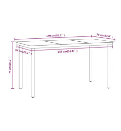 Mobilier de salle à manger de jardin avec coussins 7 pcs Noir