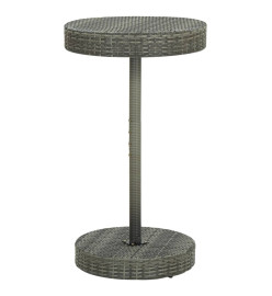 Ensemble de bar jardin 3 pcs gris poly rotin/bois massif acacia