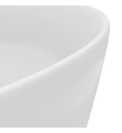 Lavabo rond de luxe Blanc mat 40x15 cm Céramique