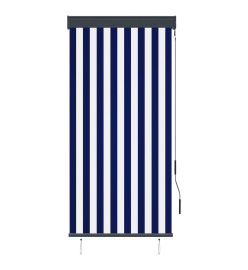 Store roulant d'extérieur 80x250 cm Bleu et blanc