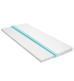 Sur-matelas 80 x 200 cm Mousse froide Profil d'œuf 6 cm