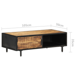 Table basse 105x50x35 cm Bois de manguier brut