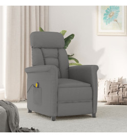 Fauteuil de massage Gris foncé Similicuir daim