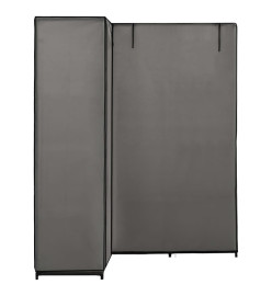 Garde-robe d'angle Gris 130 x 87 x 169 cm