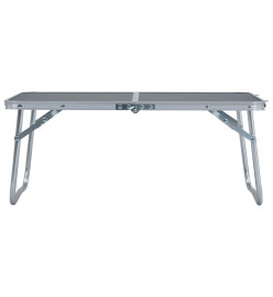 Table pliable de camping Gris Aluminium 60x40 cm