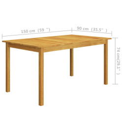 Ensemble de salle à manger de jardin 5 pcs Marron