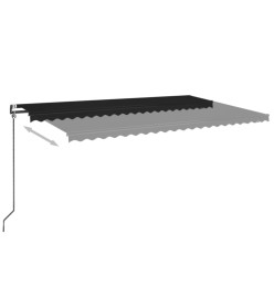 Auvent automatique capteur de vent et LED 500x350 cm Anthracite