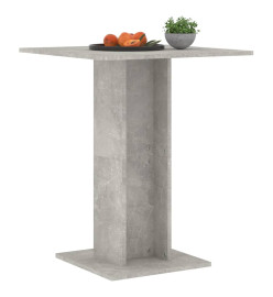 Table de bistro Gris béton 60x60x75 cm Aggloméré