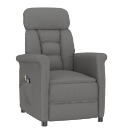 Fauteuil de massage électrique Gris foncé Similicuir daim