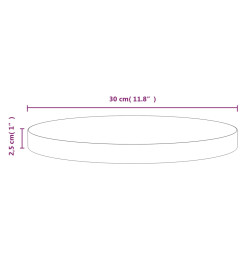 Dessus de table Ø30x2,5 cm Bois de pin massif