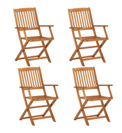 Mobilier à dîner d'extérieur pliable 5 pcs Bois d'acacia solide