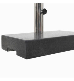 Socle de parasol rectangulaire Granite 25 kg Noir