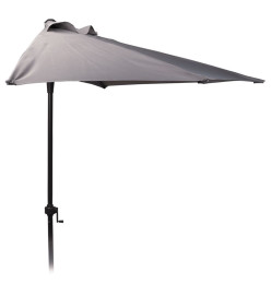 ProGarden Parasol 250 cm Demi-rond Gris clair