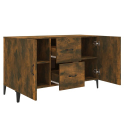 Buffet chêne fumé 100x36x60 cm bois d'ingénierie