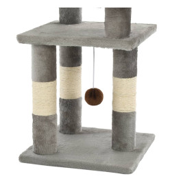 Arbre à chat avec griffoirs en sisal 65 cm Gris