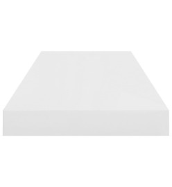 Étagère murale flottante 4 pcs Blanc brillant 60x23,5x3,8cm MDF