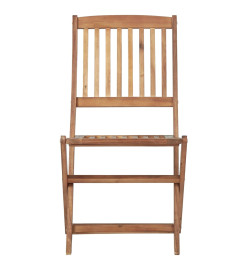 Chaises pliables d'extérieur 2 pcs Bois d'acacia solide