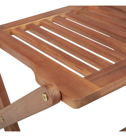 Chaises pliables d'extérieur 2 pcs Bois d'acacia solide