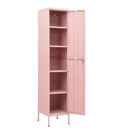 Armoire à casiers Rose 35x46x180 cm Acier