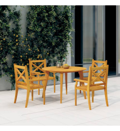Chaises à dîner d'extérieur 4 pcs Bois d'acacia massif