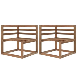 Canapé palette de jardin 3 places et coussins taupe Pinède