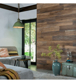 WallArt Planches d'aspect bois 30pcs Chêne grange Marron terre d'ombre