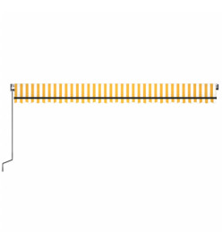 Auvent rétractable automatique 600x350 cm Jaune et blanc