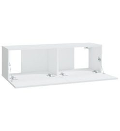 Ensemble de meubles TV 6 pcs Blanc Bois d'ingénierie