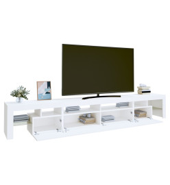 Meuble TV avec lumières LED Blanc 260x36,5x40 cm