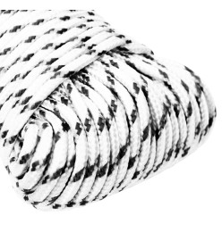 Corde de bateau tressé Blanc 3 mmx50 m Polyester