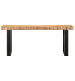 Banc 110 cm Bois de manguier brut massif et acier