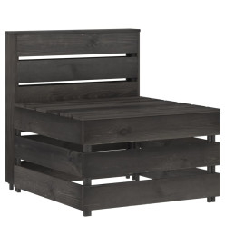 Salon de jardin 8 pcs Bois de pin imprégné de gris