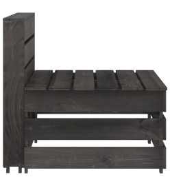 Salon de jardin 8 pcs Bois de pin imprégné de gris